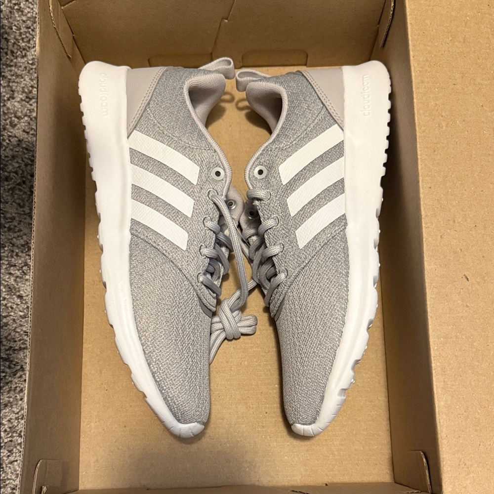 Adidas Women's Light Gray Athletic Sneakers
